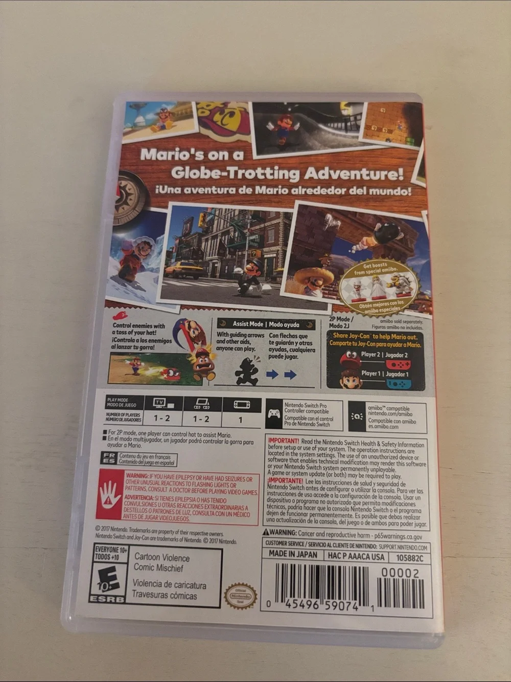 Nintendo Super Mario Odyssey - Red Cover Art